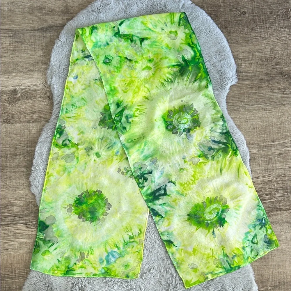 100% Silk Tie Dye Scarf